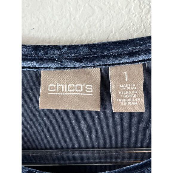 Chico's 3 Piece Clothing Lot Tops Blouses Size 1 Medium Career Casual Blue - Picture 8 of 16